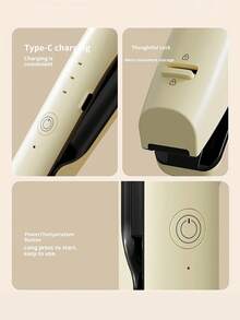 Última plancha alisadora inalámbrica, plancha y rizador multifunción, herramienta de peinado recargable y portátil, nueva plancha alisadora y rizadora de iones de doble uso - Multicolor - Ver 11