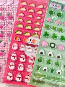 Cute 3D Stickers - Light-Colored Design, Ideal For Decorating Phone Cases And Notebooks, Perfect For DIY Projects, Making Fun Stickers, Expanding Diaries And Planners, 3D Embossed Stickers, Diary Stickers, Decorative Stickers And Stationery Stickers. - Multicolor - View 2