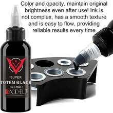 3瓶装 1盎司/30毫升 高品质白色纹身墨水，分布均匀，持久耐用，色彩鲜艳明亮，不刺激皮肤 - 彩色 - 查看 4