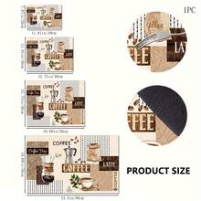 1 Peça Tapete de Silicone para Coador de Café, Antiderrapante, Lavável, Super Absorvente, Tapete de Secagem para Área de Pia e Bancada da Cozinha, Decoração Essencial para Outono, Inverno e Natal, Higiênico e Natural - Multicolorido - Visão 5