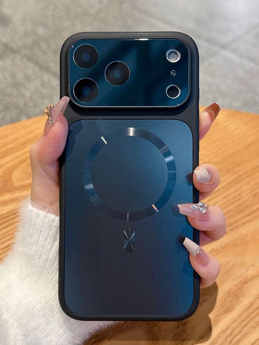 Luxury AG Matte Magnetic Protective Case, Compatible With IPhone 17 Pro Max, 17 Pro, 17 Air, 17, 16, 15, 14, 13 Pro Max, Supports Wireless Charging, Shock-Proof Protective Case - Dark Blue - View 1