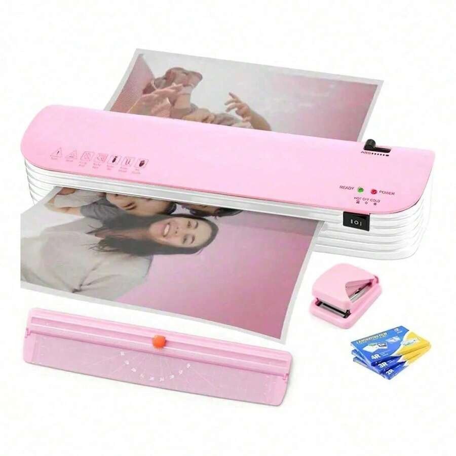 Laminadora Enmicadora A4 Sl299p De Térmica/frío/cortador De Papel Con 300 Hojas De Micas Y Cortador De Papel Y Recortadora, Mini Laminadora Para Hogar, Oficina Y Escuel - por defecto - Ver 1