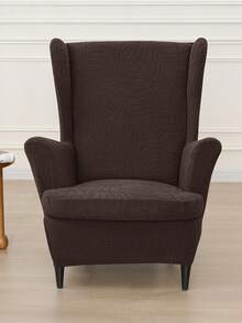 1 Set Wing Back Chair Cover Or 1 Piece Cushion Cover, Solid Color Jacquard Leaf Pattern Wing Chair Slipcover With Seat Cushion, Elastic Armchair Cover For Home & Hotel - Multicolor - View 18