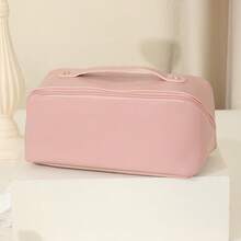 Personalized Embroidered Cosmetic Bag, Great Christmas Gift For Mom, Suitable For School, Vacation. Portable Large Capacity Storage Bag, Leather Travel Toiletry Bag, High-Quality Makeup Bag, Outdoor Portable Large Capacity Toiletry Bag, High-Quality Handheld Travel Cosmetic Bag, PU Fashion Convenient Makeup Bag, High-Quality Large Capacity New Portable Women's Cosmetic Bag, INS High-End Ladies Makeup Bag, PU Leather Transparent Compartment Large Capacity Travel Makeup Bag - Multicolor - View 15