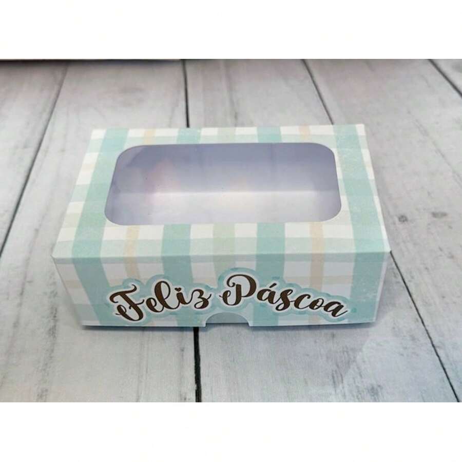 10 Green Easter Boxes With Window, Party Favors - màu xanh lá - Xem 1