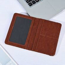 1 pieza Cartera de viaje de pasaporte de piel sintética | Portador de tarjetas multiusos con estampado de avión | Organizador de documentos unisex para hombres Cartera mini Cartera Monedero Cartera pequeña Cartera de tarjetas Regalos para hombres y mujeres Cartera de dinero Regalo del Día de la Madre Esencial de crucero Cosas lindas Clip de dinero - Multicolor - Ver 9