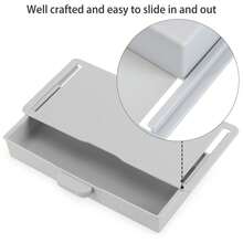 1 PC Under Desk Drawer Storage Under Desk Organizer Hidden Self-Adhesive Desks Drawers Slide-Out Stick On Desks Drawer Under Mount Drawers For Office/Classroom/Home - 白色 - 查看 6