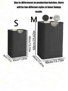 1个紧凑型脏衣篮，可折叠手持式布艺洗衣篮，适用于卧室、浴室和衣物收纳；节省空间的便携式洗衣篮，采用可折叠设计，坚固轻便的布身，易于携带的提手，多功能收纳整理器，可用于宿舍或家中存放毛巾、衣物和待洗衣物，快速折叠，方便收纳到衣柜中。 - 黑色 - 查看 6