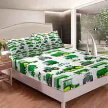 3PCS Personalized Customized Bed Sheet Set, Made Of Polyester Material And Digitally Printed, Suitable For Children, Teenagers, Gifts, Bedrooms, All Seasons, Dormitories, And Holidays. - Multicolor - View 2