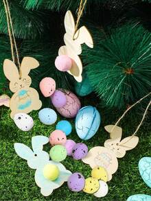 50个/包复活节彩蛋，装饰复活节彩蛋 - 粉彩迷你泡沫斑点彩蛋，可用于花环、户外庭院装饰、节日派对礼品，适合作为复活节篮子填充物、寻蛋游戏用品、春季派对礼品、DIY手工鸟蛋，轻巧迷你复活节彩蛋，也可用于花环、花束、桌面装饰、家居装饰、节日和春季季节性装饰 - 彩色 - 查看 9