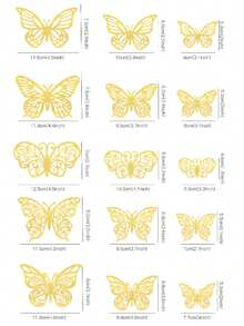 36片3D蝴蝶墙贴，3种尺寸，蝴蝶装饰，适用于派对、礼物、花束、蛋糕装饰、插花、房间装饰（粉色，H型胶随机） - 粉色 - 查看 9