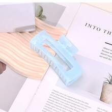 Pinzas para el cabello de mármol pastel de gran tamaño para mujeres - Pinzas de mandíbula con agarre antideslizante y resistente, accesorios para el cabello de acetato rectangulares de gran tamaño, pinzas para el cabello mate para cabello grueso/fino, regalos de estilo diario/fiesta para el cabello en la playa - Multicolor - Ver 6