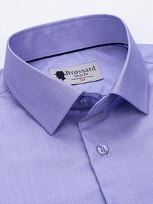 Men's Business Dress Shirts, 38% Bamboo Fiber, 62% Polyamide, Long-Sleeved, No-Iron, With A Slim Fit. Bamboo Fiber: Offers Good Moisture Absorption And Breathability, Is Comfortable To Wear And Naturally Antibacterial. It Is Wear-Resistant And Firm, Making The Shirt Less Prone To Deformation. - 紫丁香色 - 查看 2