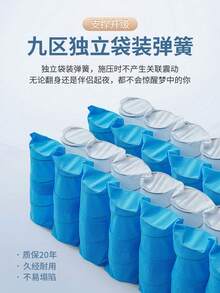 1pc 100*190*20CM~100*200*20CM Mattress, 5-Star Latex Spring Mattress, Spine-Protecting Home Double-Sided Firm Mattress, Rolled Memory Foam Soft Mattress - Multicolor - View 9