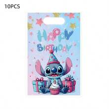 史迪奇生日派对礼品袋、回礼、节日派对用品、糖果袋、珍珠袋、返校礼物、派对用品、生日派对花束装饰、可爱主题场景装饰、室内装饰。 - 彩色 - 查看 14