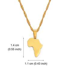 1pc Africa Map & Country Name Pendant Necklace, Suitable For Women And Men, Africa Map Jewelry, Nigeria, Ghana - Multicolor - View 28