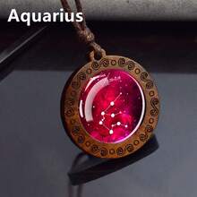 1PC Zodiac Constellation Pendant Necklace Men's Astrology Charm Gift For Birthday Valentine's Day And Special Occasions - style - View 20