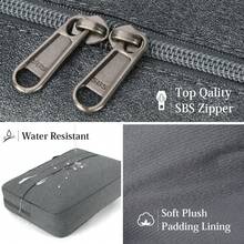 NEWHEY Laptop Briefcase 14-17.3 Inches For Men And Women, Laptop Portfolio For Women, Waterproof Oxford Fabric, Compatible With 14-15.6 And 17-17.3" Air/Pro/, Grey And Pink - Multicolor - View 6