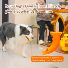 二合一智能互动宠物玩具：自动抛球器和益智猫咪逗猫棒 - 室内狗狗网球训练玩具，礼品，庆典礼物 - 彩色 - 查看 9