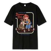 Horror Comic Series Sell Your Soul Economics For Children Men Tshirts T Shirts Loose Cotton Tee Clothing Street T-Shirt 428211 - 黑色10 - 查看 1