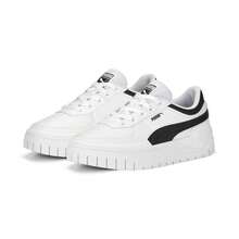Puma Thick Sole Retro White Sneakers, Women's Casual Platform Shoes - Puma White-black - View 1
