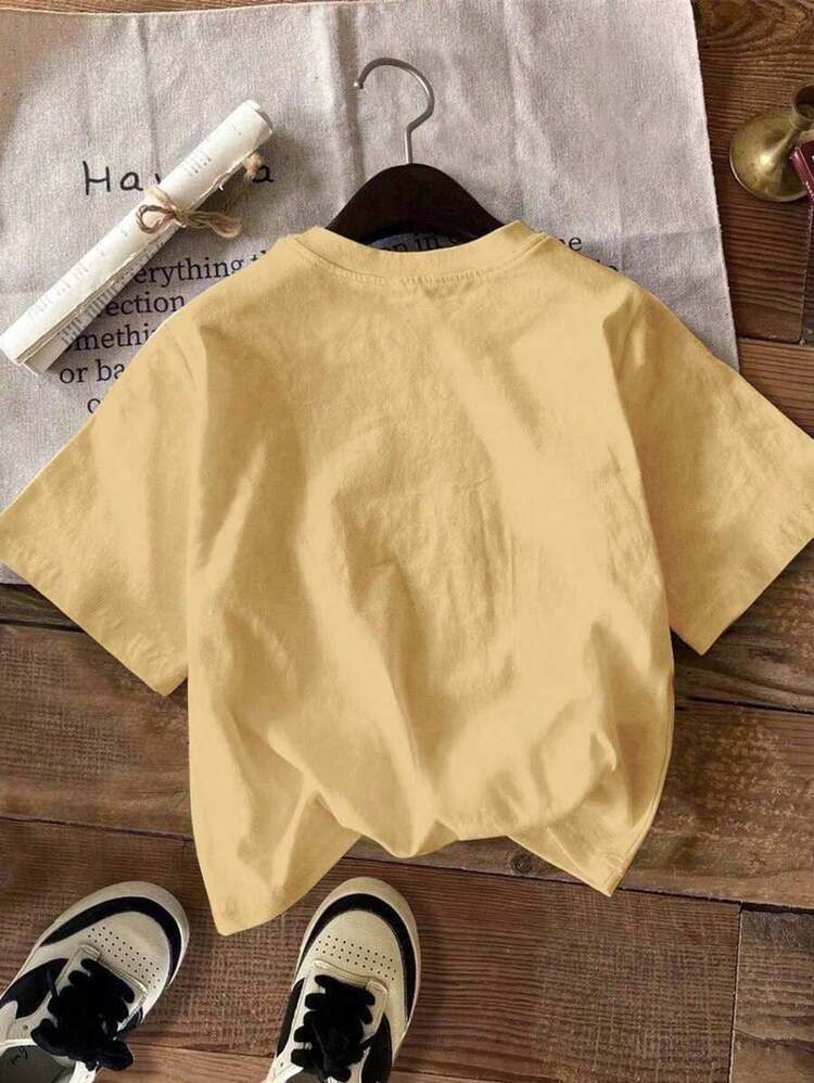 YOKASACamiseta informal de verano para mujer, de cuello redondo, ajustada y manga corta, con estampado de pintura al óleo, floral, de corazones, de cerezas y de letras. Tejido informal sencillo, estilo deportivo, ideal para el día a día y para una cita de San Valentín..1 pcs,180g Pure Heavy,95%Polyester 5%Spandex - Amarillo - YH25 - Añade 3