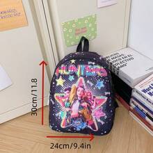 1pc K-Pop Style Backpack, Anime Themed Cute Bookbag, Large Capacity Backpack - Multicolor - View 3