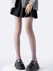 1件装女士性感花卉图案镂空网眼连裤袜 - 彩色 - 查看 28