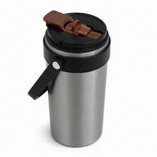 mikenda 1pc 700ml Minimalist Stainless Steel Water Bottle With Handle And Lid, Large Capacity Insulated Travel Mug, Leak-Proof Reusable Water Bottle For Office, Home, Gym And Daily Use - Multicolor - View 11