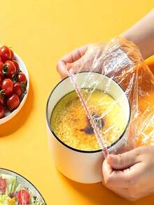 300pcs Extra Thick Food Preservation Bags, With Colorful Food Covers, Plastic Packaging Film, PE Preservation Bags, Suitable For Kitchen Storage, Household Plastic Packaging, Food Contact, And Leftover Food Storage. - Multicolor - View 6