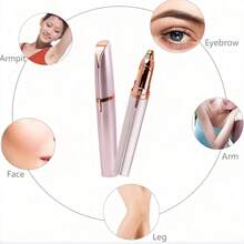 USB Rechargeable Portable Electric Eyebrow Trimmer Pen For Women, Painless Precision Hair Remover, Shaver Razor Tool For Face, Leg, Lip, Armpit, Hand (Rose Gold) - Hoa hồng vàng - Xem 4
