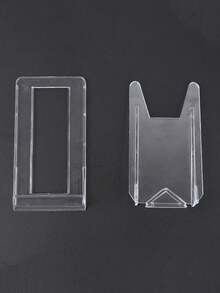 5pcs Adjustable Acrylic Display Stand - Sturdy Base Made Of Durable PMMA Material, Ideal For Home Office, Party Decor And Retail Use. Book Display Rack, Party Decoration, Modern Aesthetics, Fashion Design, Robust Structure - Clear - View 6