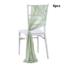 Wedding Chiffon Chair Decor Set, Sheer Voile Drape Suitable For Artificial Eucalyptus Poles, Church Aisle Decoration, Lightweight No-Iron Curtain, Applicable For Bridal Shower / Anniversary / Bachelorette Party / Valentine's Day Events, Bow-Tie Chair Back Decor, Photo Booth Prop, Great Gift - Multicolor - View 17