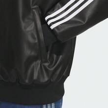 Adidas Originals 男士人造革 3S TT 夹克 KQ5472 - 黑色 - 查看 4