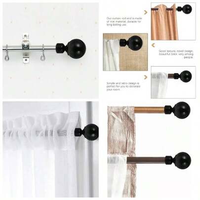 Curtain Rod Cap Finials 10Pcs Rod Decorative Cap Finials Caps Decorate Ends Abs Rail Plastic Curtain Decoration