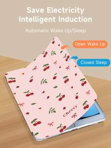 Kingsung 樱花蝴蝶结图案平板电脑保护套，兼容 iPad 9.7/10.2/10.5/10.9/12.9/Pro 11（第十代）、Galaxy Tab S6 Lite 10.4 英寸、Kindle Paperwhite 第十二代（2024 年款）、Kindle 第十一代（2022 年款），克拉拉色，柔软防震保护，智能支架/自动唤醒/睡眠功能 - 彩色 - 查看 5