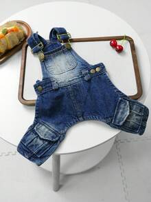 1 قطعة ملابس أليفة، بدلة كلب/قطة، ملابس للكلاب والجراء الصغيرة، بنطلون معلق بشكل أنيق وجميل، مريح للخروج - متعدد الألوان - مشاهدة 14