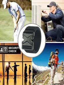 Men's Tactical Belt With Automatic Buckle, Multifunctional Outdoor Casual Fashion Waist Belt - Multicolor - View 8