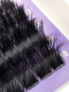 15排D型卷翘275簇80D+100D+180D单根睫毛，长度10-18毫米混合，蓬松纤长，适合DIY新手，睫毛嫁接，仿貂毛假睫毛，睫毛簇，单根睫毛，睫毛，假睫毛 - D - 查看 6