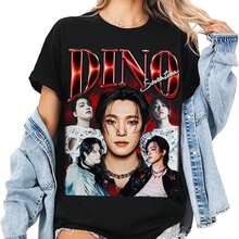 Dino  Kpop T-Shirt,  Thunder Happy Burstday Shirt,  Right Here World Tour Shirt,  Nana Bnb Shirt - màu đen - Xem 1