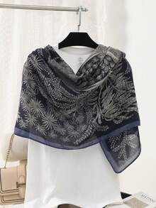 1件花卉印花时尚女士围巾披肩