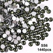 SS6 2MM-SS30 6.4MM, 7 Sizes, Non-Hot Fix, Adhesive Round Flat Bottom Glass Crystal Rhinestones, Multi-Color Crystal Gemstone Jewelry Beads DIY Glass Stone Diamond Design Accessories, Glitter Nail Art Stickers Decoration, Suitable For Phone Cases, Clothes, Bags, Shoes, Crafts - Multicolor - View 56