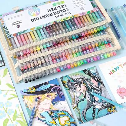 Bộ 252 bút gel 234 màu, 168 túi đựng & 45/72/99 hộp đựng & 6/9 bộ 28 chủ đề màu sắc, bút 0.6mm dạng trung tính dành cho học sinh vẽ, thích hợp để ghi chú, tự làm, vẽ tranh nhiều lớp, tô màu anime và nhiều hơn nữa. Món quà tuyệt vời cho học sinh nam/nữ, quà tặng nhân dịp tựu trường & quà tặng cho giáo viên.