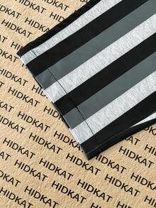 Hidkat بنطلون رجالي كاجوال بخصر مربوط بسحاب وجيوب، تصميم ثلاثي الألوان بخطوط أنيقة وبسيطة، مناسب للخارج والرياضة والارتداء اليومي، للربيع والخريف - متعدد الألوان - مشاهدة 6
