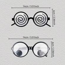 1pc Funny Rotating Eyeball/Dizzy Glasses, Costume Accessory & Photo Prop - Multicolor - View 10