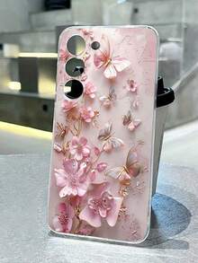 1pc Thick Butterfly Painted Shockproof Transparent Phone Case, Compatible With Samsung Galaxy S26/S26 PLUS/S26 Ultra, S25/S25 PLUS/S25 Ultra, A17, A07, A16, A36, A26, A56, A50, A12, A32, A52, A72, A51, A21S, A13, A14, S24/S24 PLUS/S24 Ultra, S22, A52, A53, A54, A55, And Compatible With Xiaomi 11/12 Pro/12/12X/13 Pro/14 Pro/15 Pro, Redmi 10/9/Note 9/12C/Note 11 Pro/Note 8 Pro - Multicolor - View 4