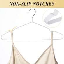 60/20/10/1 Pcs Non-Slip Hangers, Metal Hangers, Space Saving, Heavy Duty Rubber Coated Metal Wire Hangers, Suitable For Coats, Shirts, Dresses, Pants - Closet Organizer - Multicolor - View 3