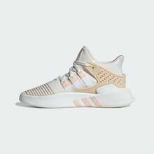 Adidas Giày thể thao cao cổ cổ điển, kiểu dáng thường ngày, dành cho cả nam và nữ, mẫu JI4273 - Trắng/Nâu vải lanh - Xem 4