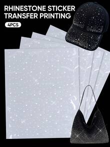 12片/包 熨烫式水钻贴纸，水晶闪光热熔装饰贴片，适用于DIY工艺品、服装（经典款） - 彩色 - 查看 15