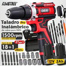 3/8'' Kit Taladro Atornillador De Impacto Inalámbrico 2 Batería - Rojo - Ver 1